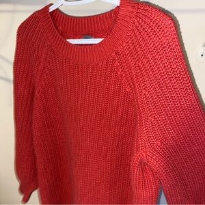 Aerie Red cable knit sweater
